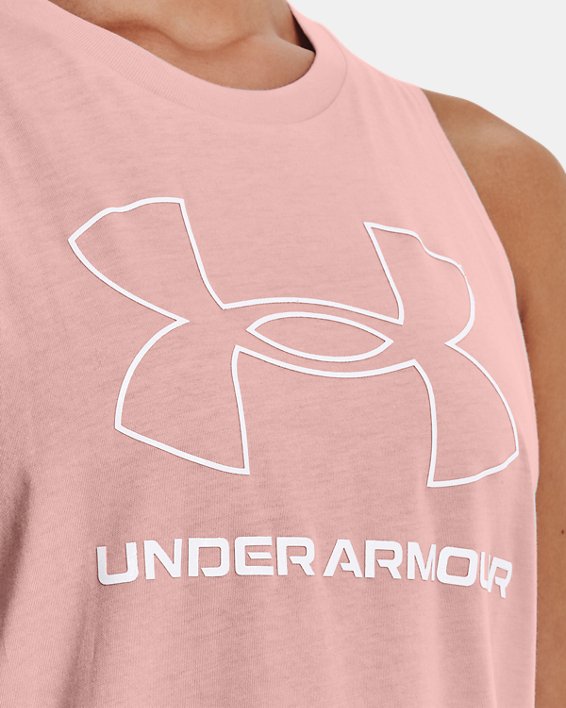 Women's UA Sportstyle Logo Tank, Pink, pdpMainDesktop image number 3